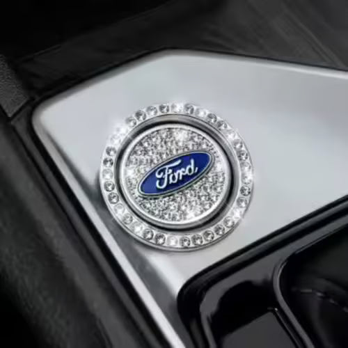 Ford Start Button | Bling Car Décor Crystal Rhinestone Car Bling Ring Emblem Sticker
