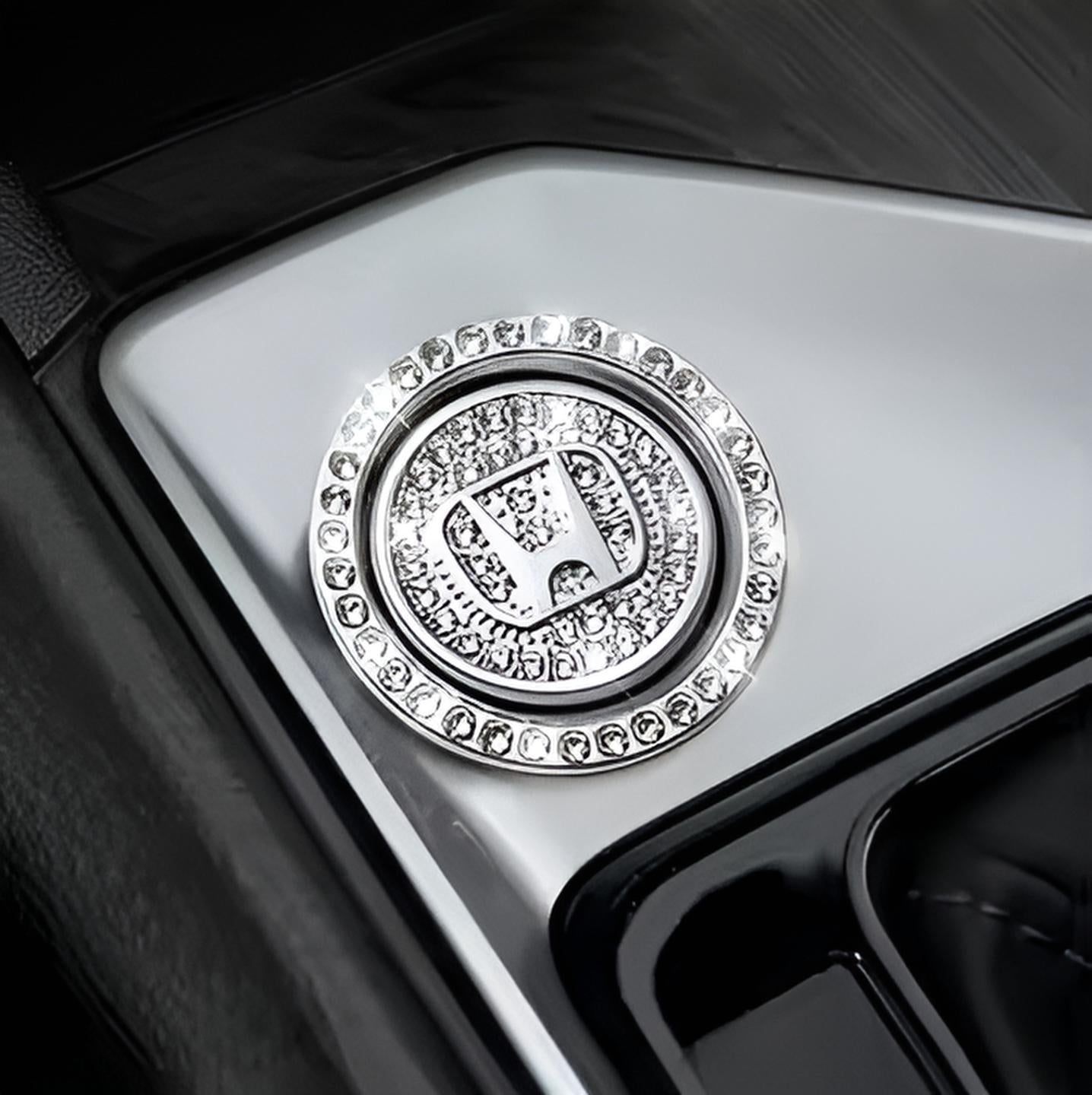 Honda Start Button Bling Car Décor  Crystal Rhinestone Car Bling Ring  Emblem Sticker