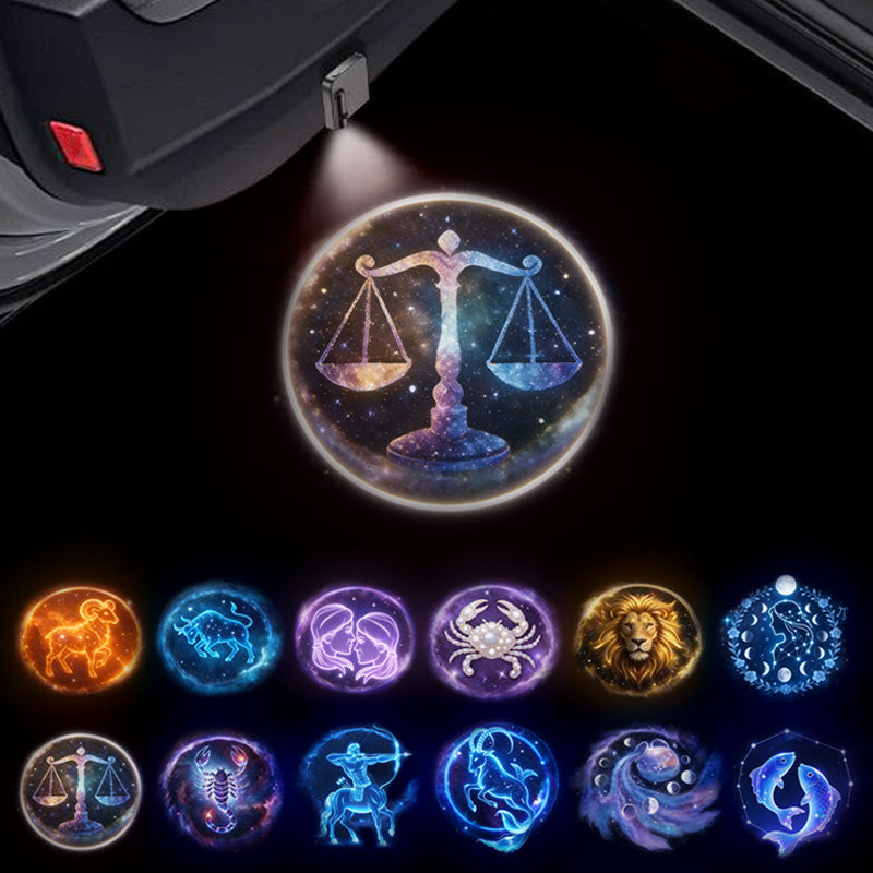Zodiac Car Door Projector Light: All 12 Astrology Signs, LED Light