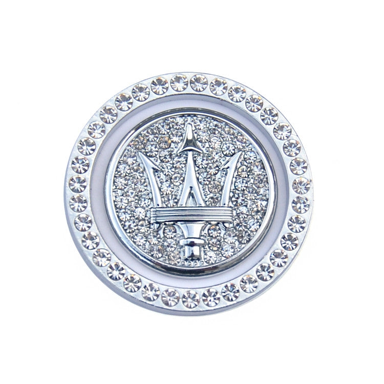 Maserati Start Button  Bling Car Décor  Crystal Rhinestone Car Bling Ring  Emblem Sticker