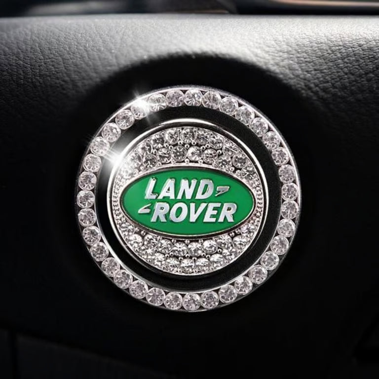 Land Rover Start Button  Bling Car Décor  Crystal Rhinestone Car Bling Ring  Emblem Sticker