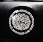 Jaguar Start Button  Bling Car Décor  Crystal Rhinestone Car Bling Ring  Emblem Sticker