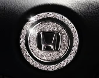Honda Start Button | Bling Car Décor | Crystal Rhinestone Car Bling Ring | Emblem Sticker