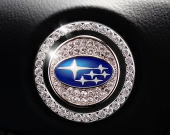 Subaru Start Button | Bling Car Décor | Crystal Rhinestone Car Bling Ring | Emblem Sticker