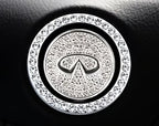 Infinity Start Button  Bling Car Décor Crystal Rhinestone Car Bling Ring  Emblem Sticker