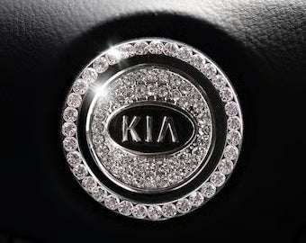 KIA Start Button | Bling Car Décor | Crystal Rhinestone Car Bling Ring | Emblem Sticker