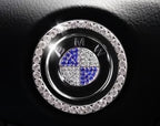 BMW Start Button  Bling Car Décor  Crystal Rhinestone Car Bling Ring  Emblem Sticker