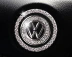 Volkswagen Start Button Bling Car Décor Crystal Rhinestone Car Bling Ring Emblem Sticker